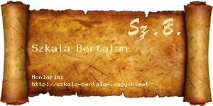 Szkala Bertalan névjegykártya
